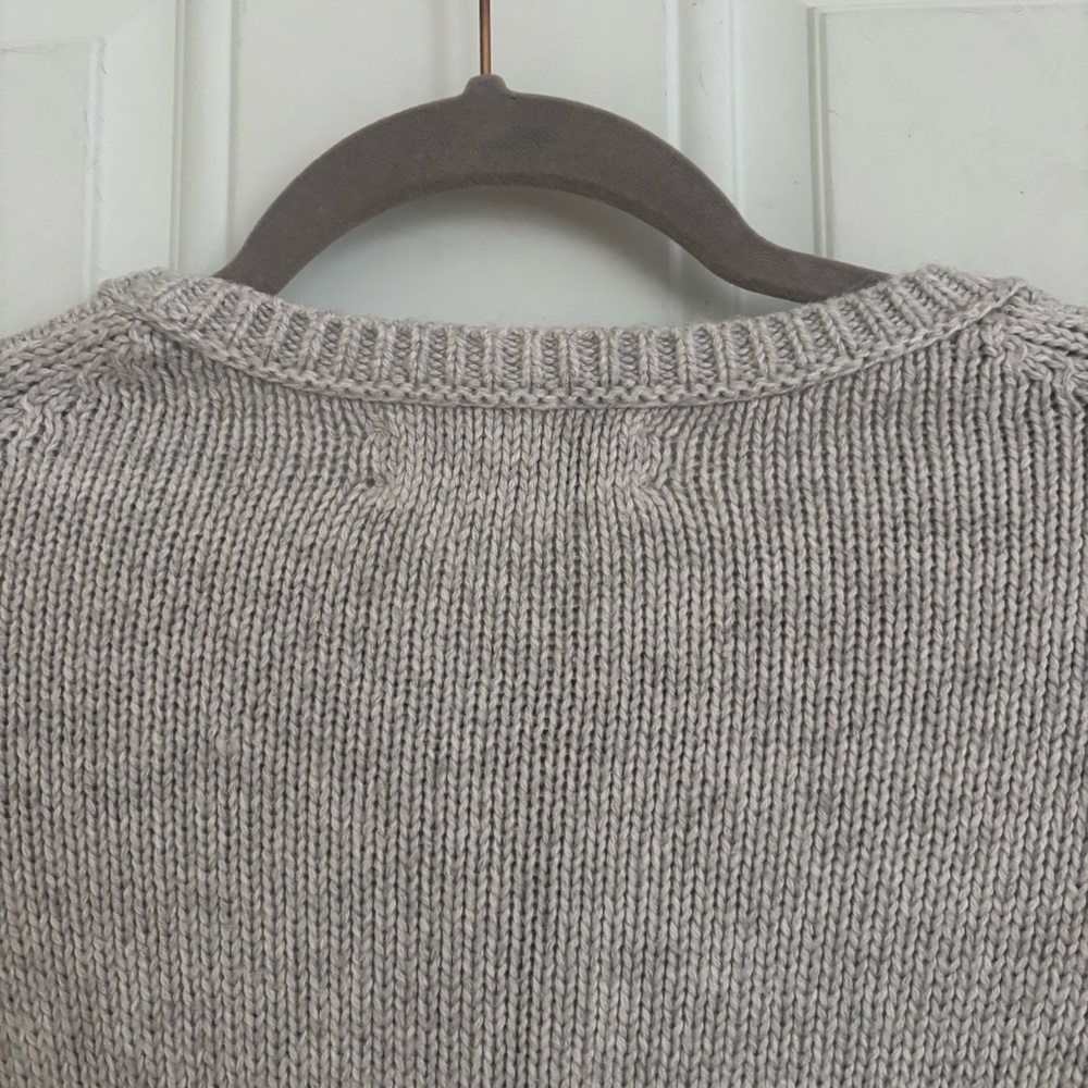 ❤️2/$15or3/$21❤️LOFT Gray Mohair Blend Sweater w/Snowflake Pattern, Size PS - Picture 10 of 13